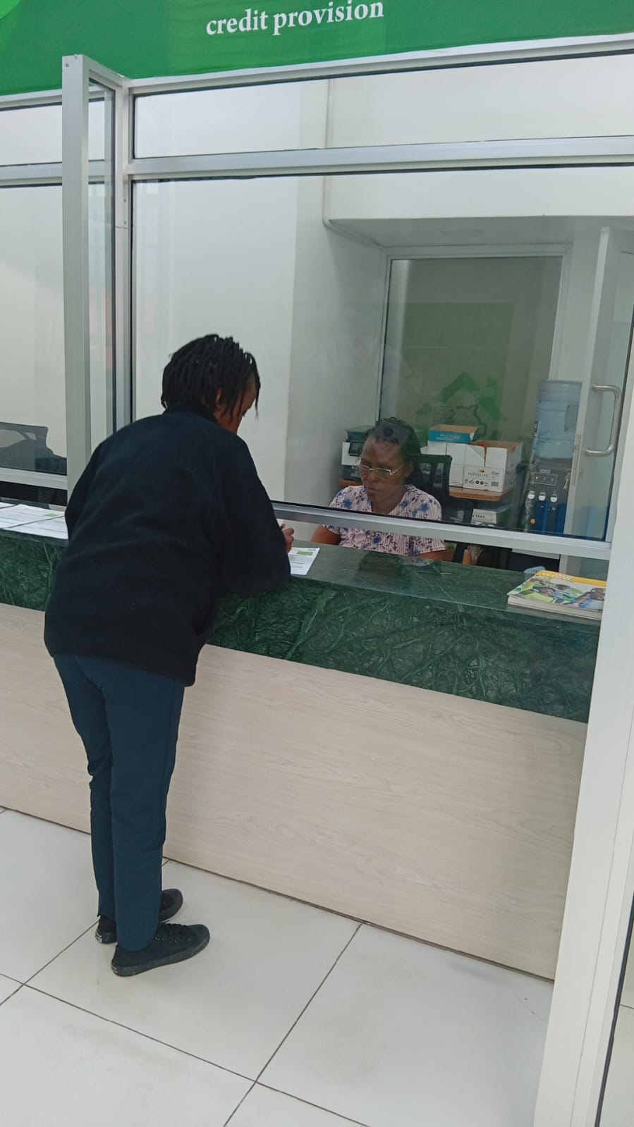 Member being served at Unga Sacco